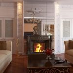Wall Mount Electric Fireplace wih Mantel